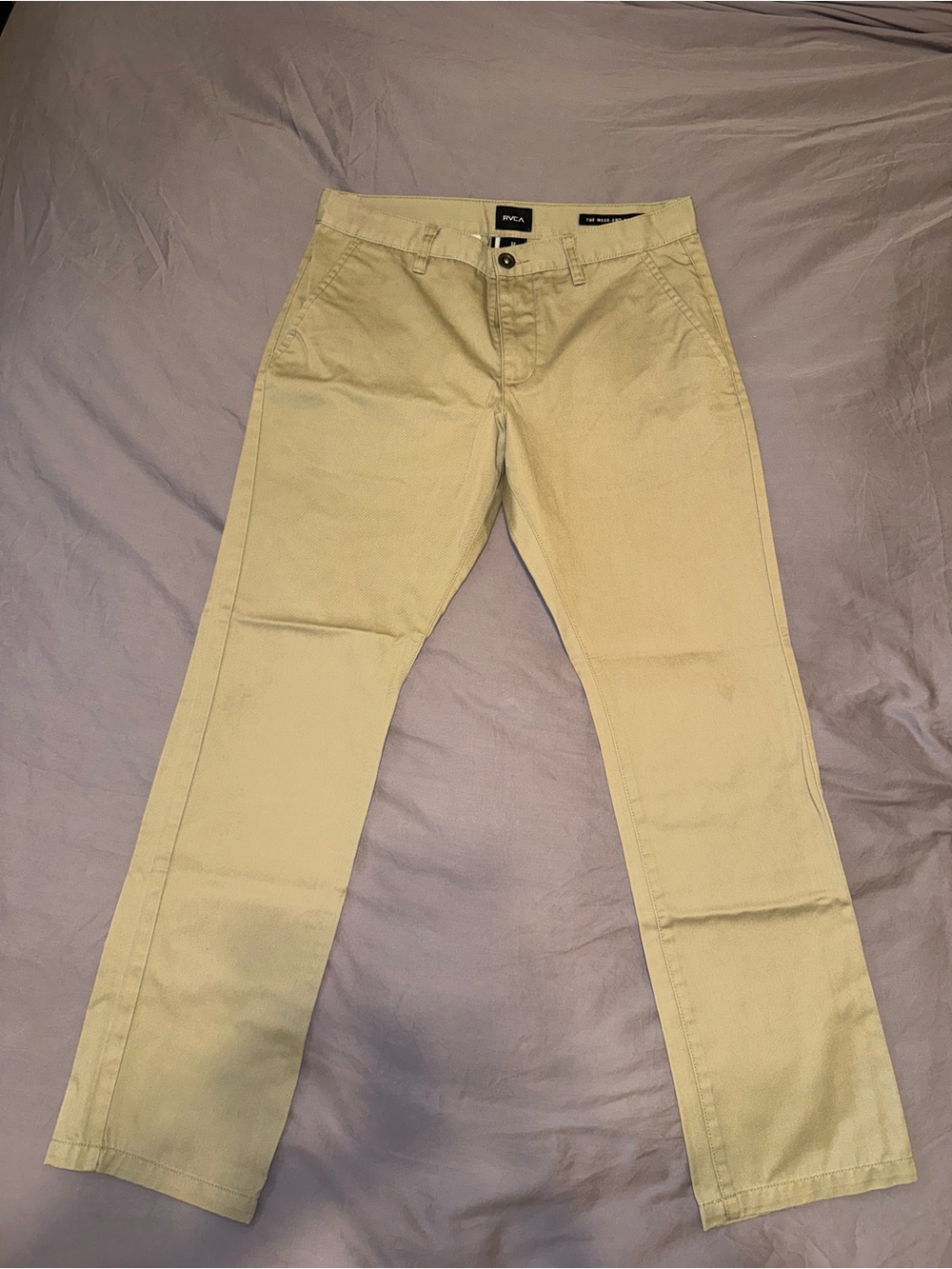 RVCA Men's Light Khaki Chino Pants